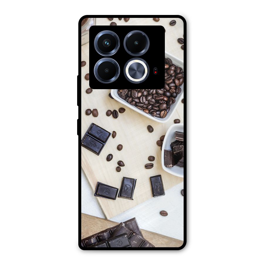 Coffee Beans and Chocolate Metal Back Case for Infinix Note 40 5G
