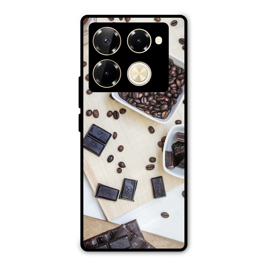 Coffee Beans and Chocolate Metal Back Case for Infinix Note 40 Pro