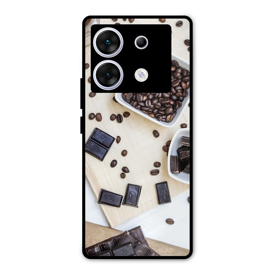 Coffee Beans and Chocolate Metal Back Case for Infinix Zero 30 5G