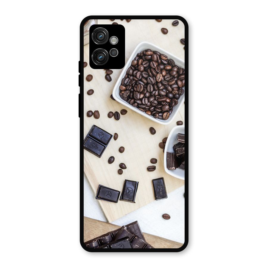 Coffee Beans and Chocolate Metal Back Case for Moto G32