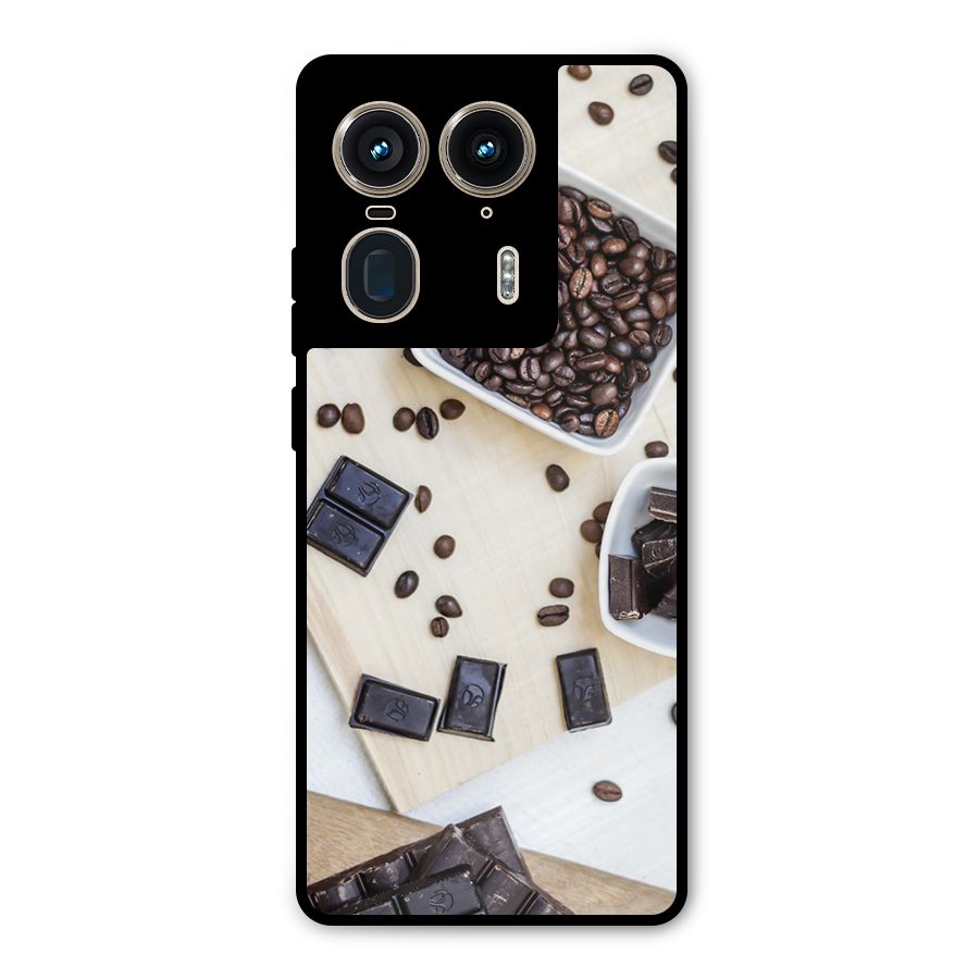 Coffee Beans and Chocolate Metal Back Case for Motorola Edge 50 Ultra