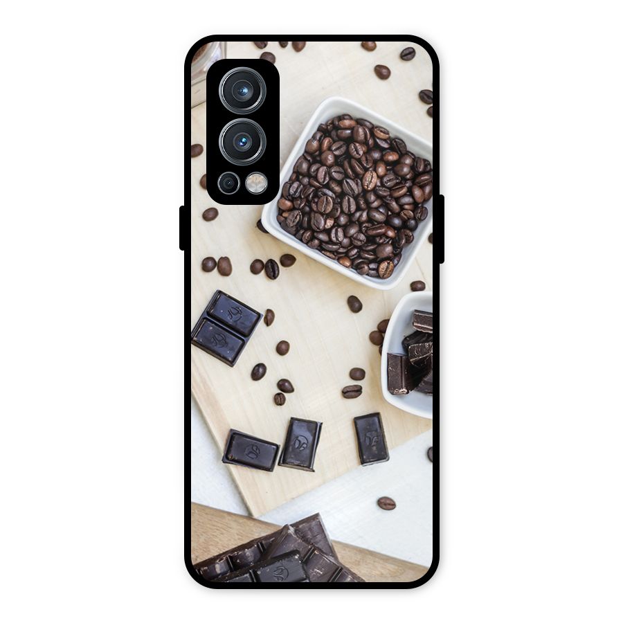 Coffee Beans and Chocolate Metal Back Case for OnePlus Nord 2 5G