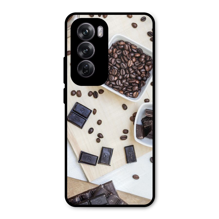 Coffee Beans and Chocolate Metal Back Case for Oppo Reno12 Pro