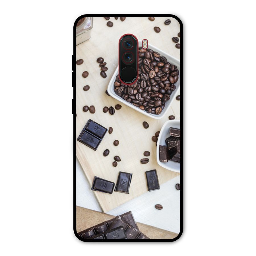 Coffee Beans and Chocolate Metal Back Case for Poco F1