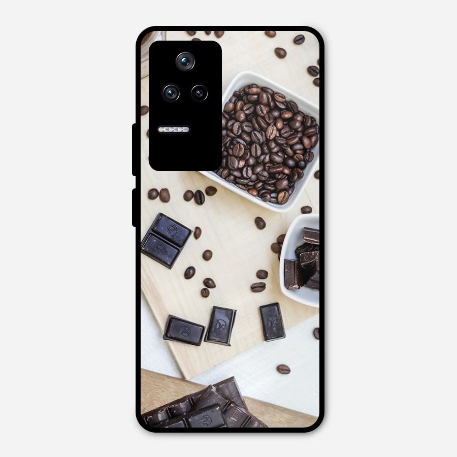 Coffee Beans and Chocolate Metal Back Case for Poco F4 5G
