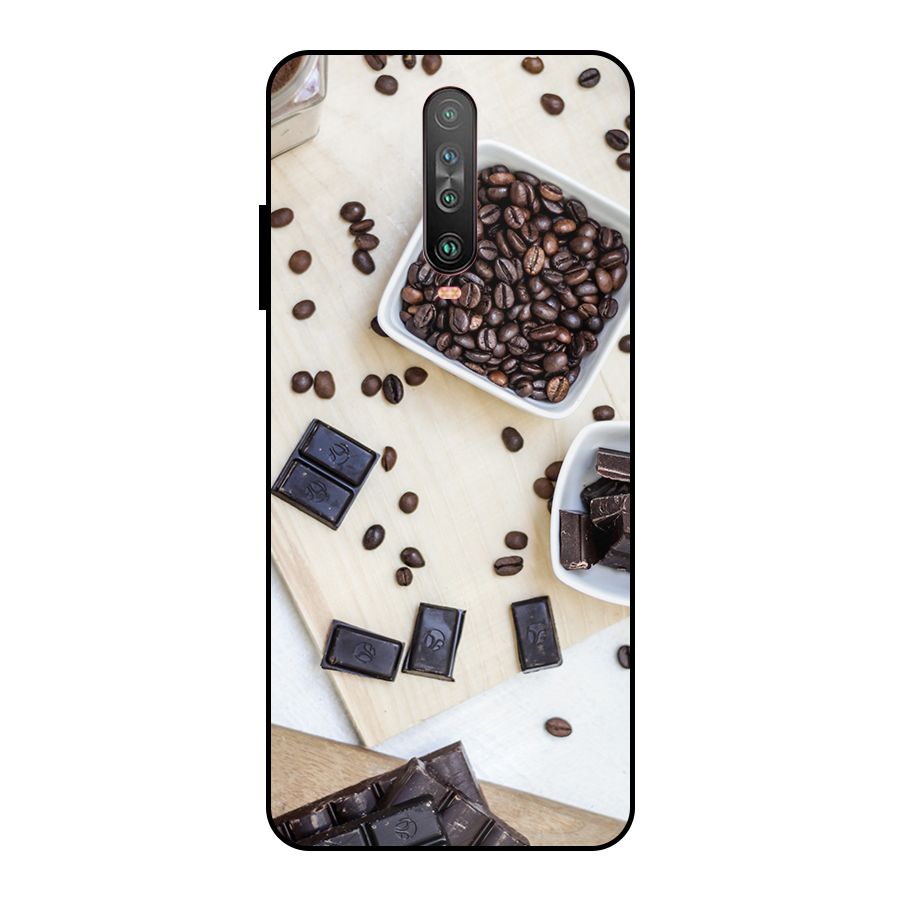 Coffee Beans and Chocolate Metal Back Case for Poco X2