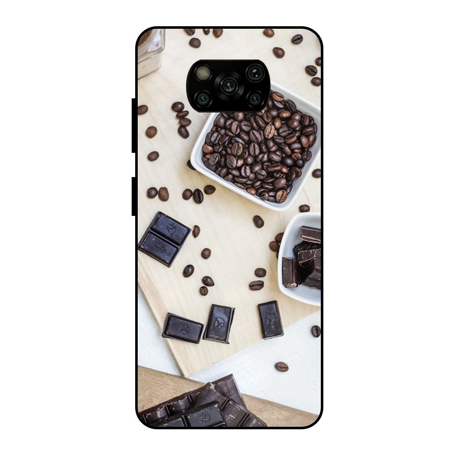 Coffee Beans and Chocolate Metal Back Case for Poco X3
