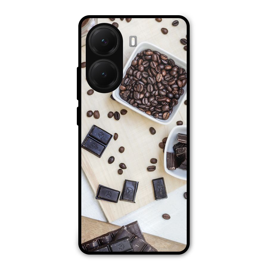 Coffee Beans and Chocolate Metal Back Case for Poco X7 Pro