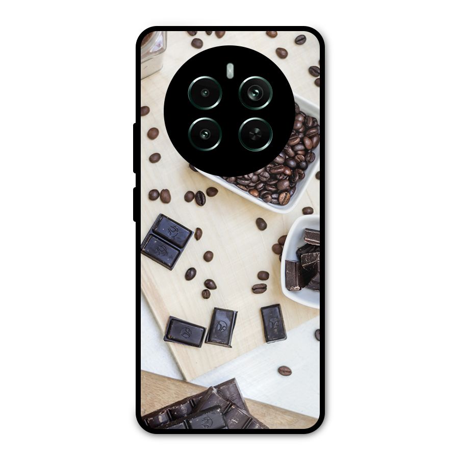 Coffee Beans and Chocolate Metal Back Case for Realme 12 Pro Plus