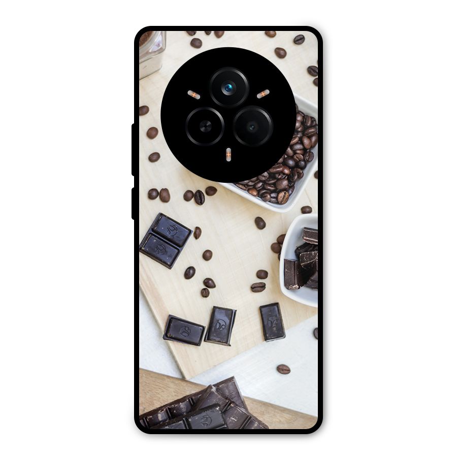 Coffee Beans and Chocolate Metal Back Case for Realme 14 Pro