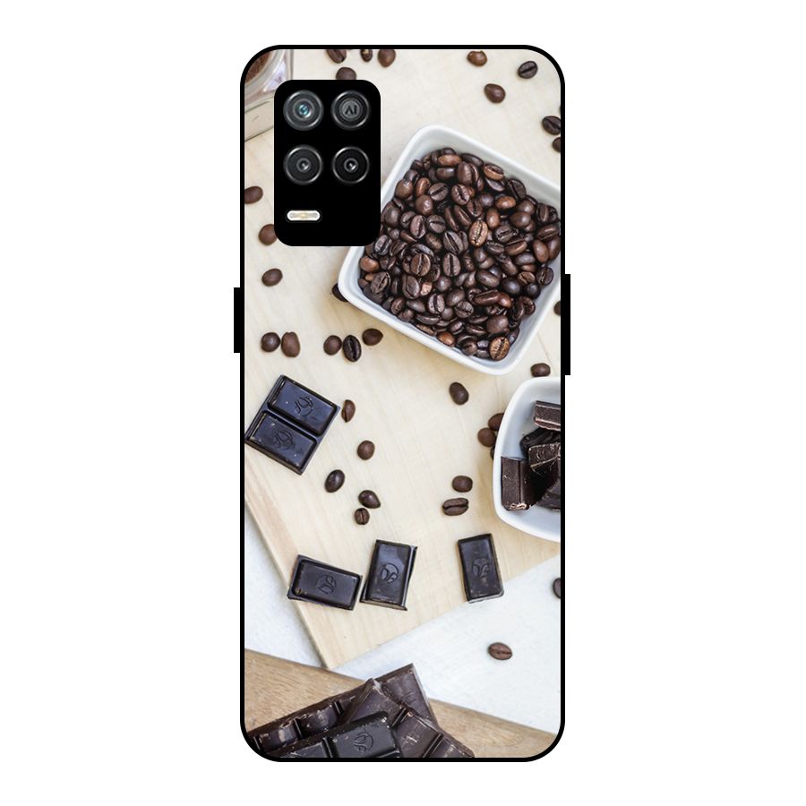 Coffee Beans and Chocolate Metal Back Case for Realme 8 5G