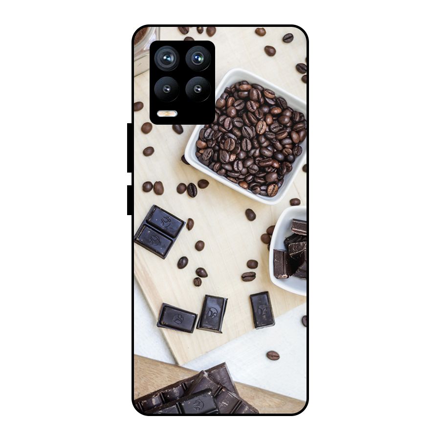 Coffee Beans and Chocolate Metal Back Case for Realme 8 Pro
