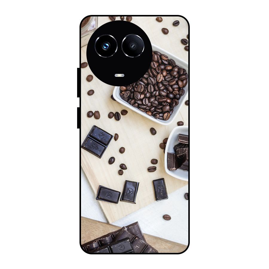 Coffee Beans and Chocolate Metal Back Case for Realme Narzo 60X