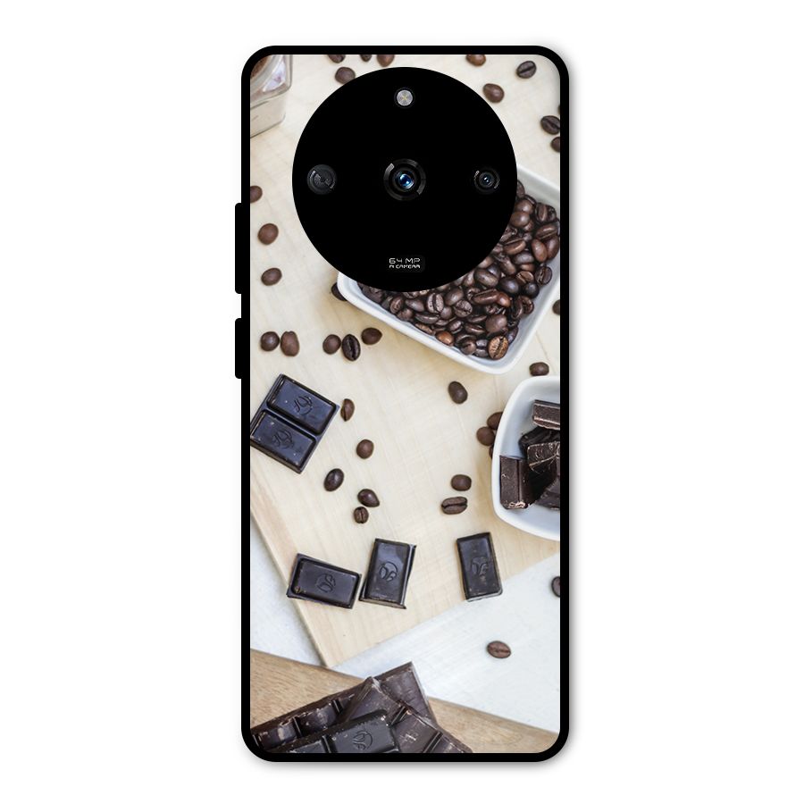 Coffee Beans and Chocolate Metal Back Case for Realme Narzo 60 5G