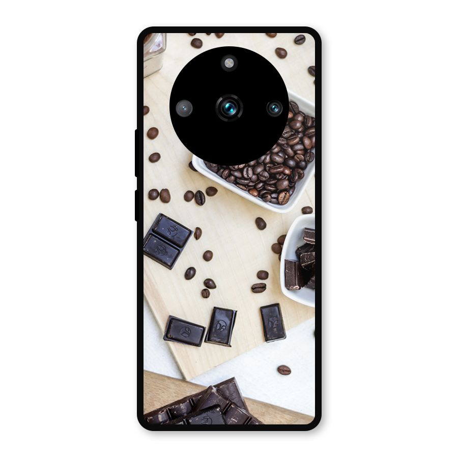 Coffee Beans and Chocolate Metal Back Case for Realme Narzo 60 Pro