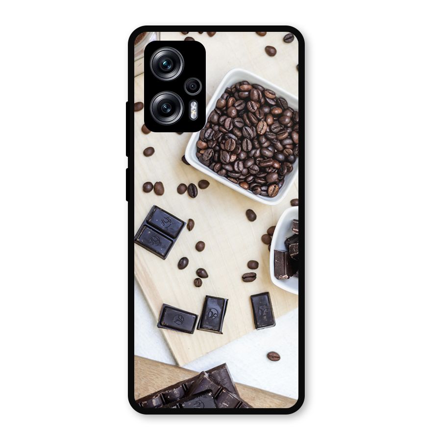 Coffee Beans and Chocolate Metal Back Case for Redmi K50i