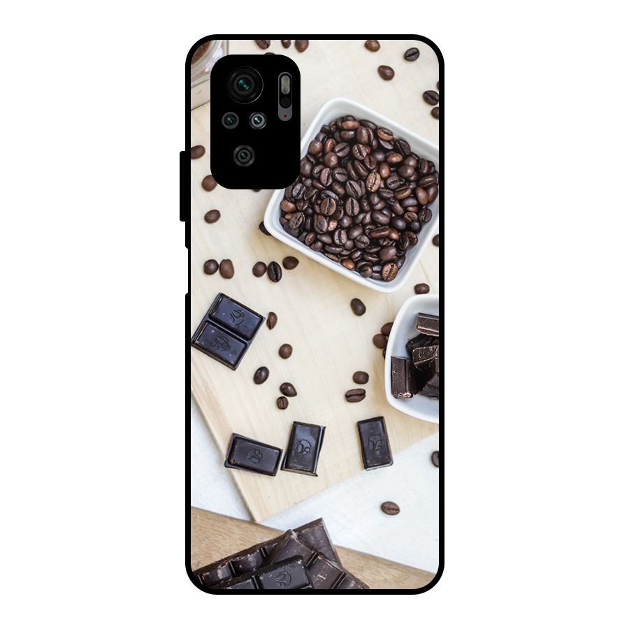 Coffee Beans and Chocolate Metal Back Case for Redmi Note 10S