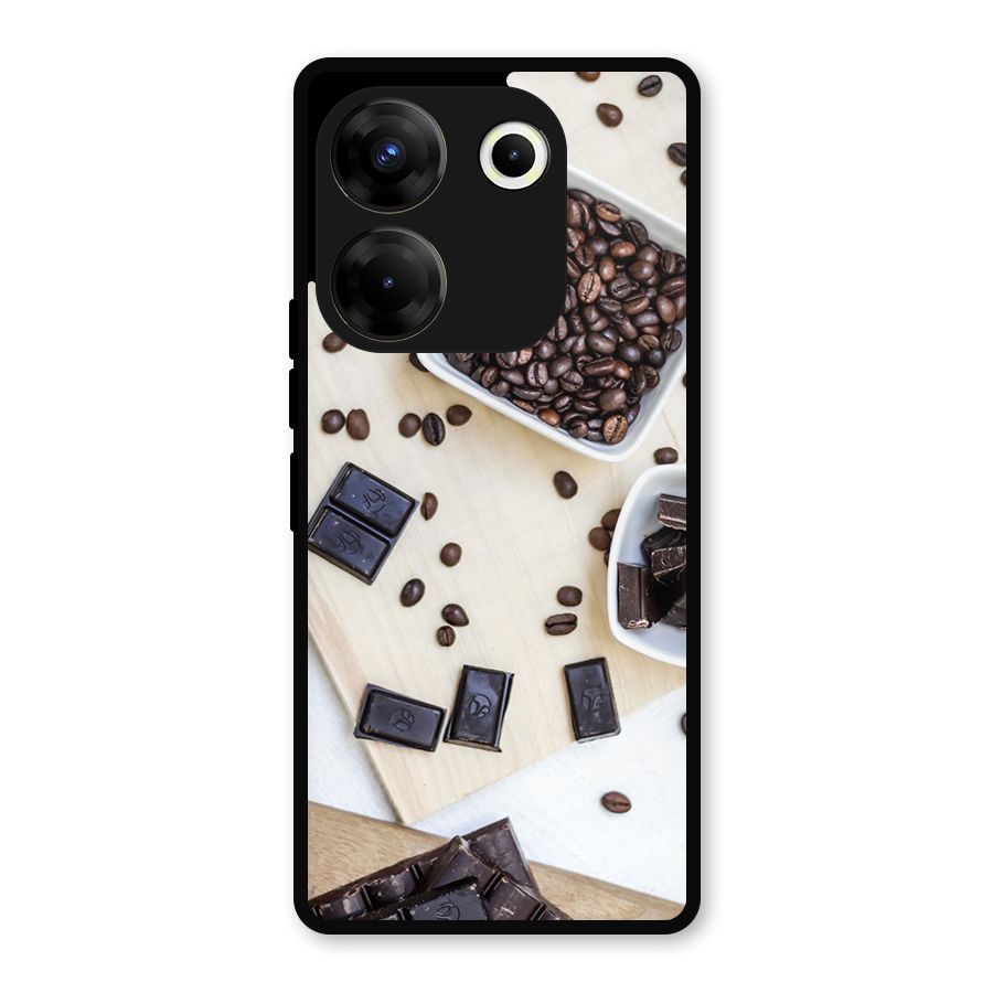 Coffee Beans and Chocolate Metal Back Case for Tecno Camon 20 Pro