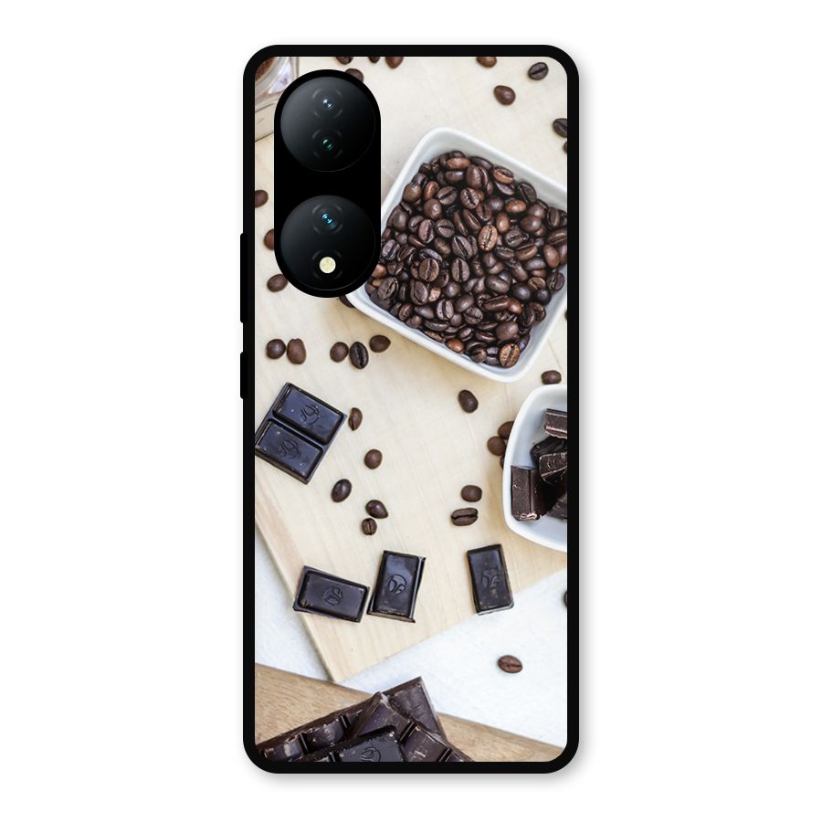 Coffee Beans and Chocolate Metal Back Case for Vivo T2