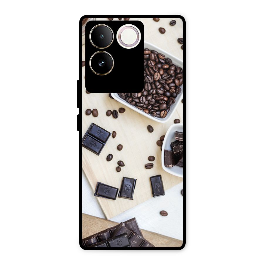Coffee Beans and Chocolate Metal Back Case for Vivo T2 Pro