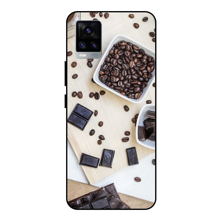 Coffee Beans and Chocolate Metal Back Case for Vivo V20 2021