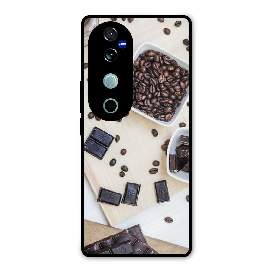 Coffee Beans and Chocolate Metal Back Case for Vivo V40