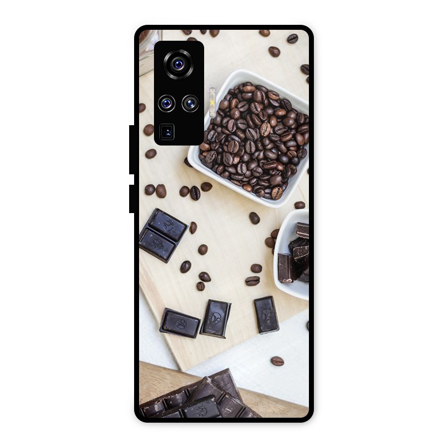 Coffee Beans and Chocolate Metal Back Case for Vivo X50 Pro