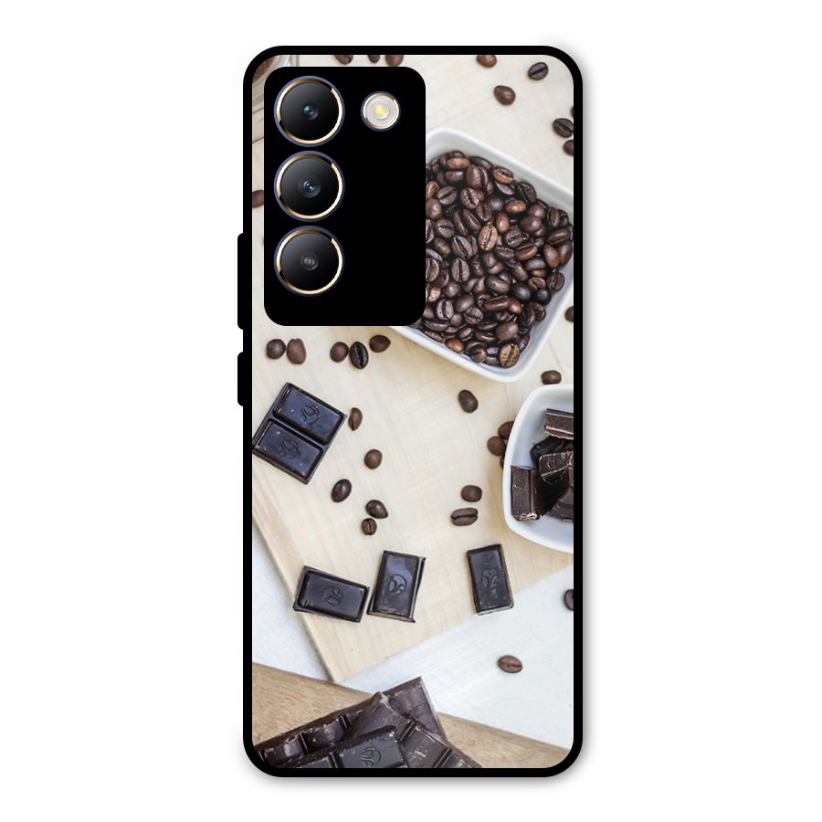 Coffee Beans and Chocolate Metal Back Case for Vivo Y200e