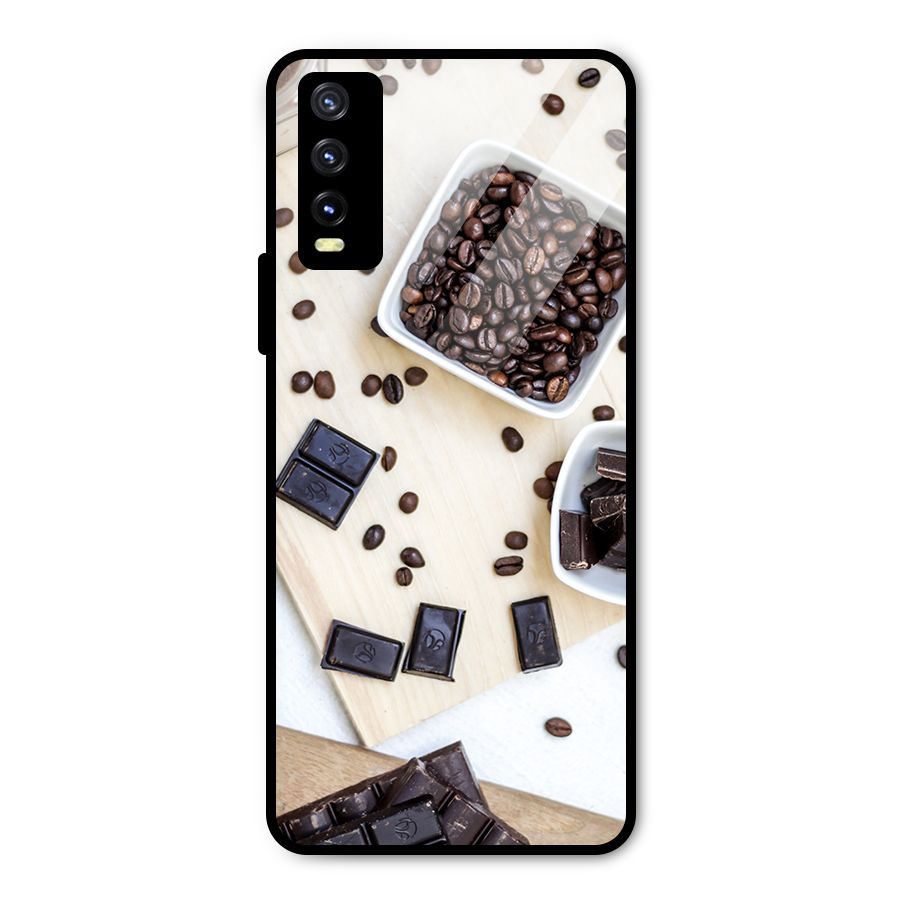 Coffee Beans and Chocolate Metal Back Case for Vivo Y20g