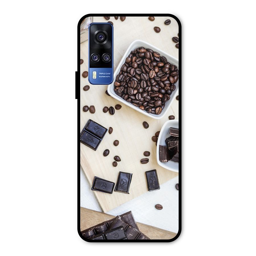 Coffee Beans and Chocolate Metal Back Case for Vivo Y31