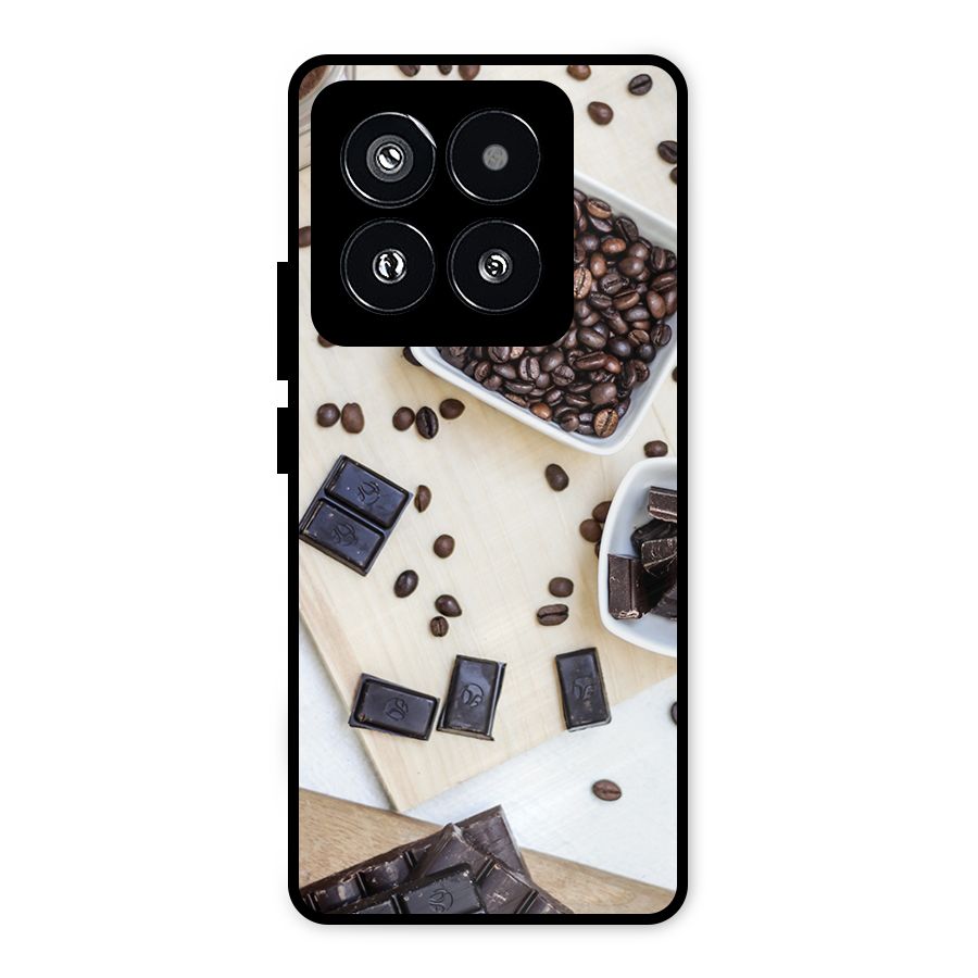 Coffee Beans and Chocolate Metal Back Case for Xiaomi 14 Pro