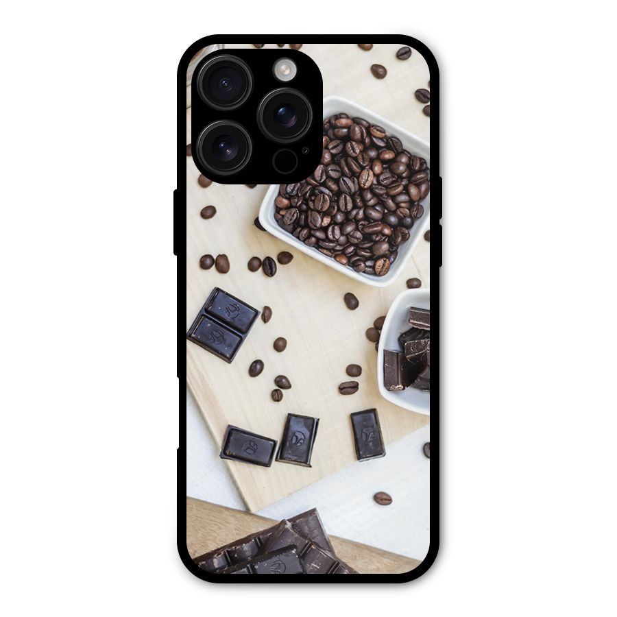 Coffee Beans and Chocolate Metal Back Case for iPhone 16 Pro Max