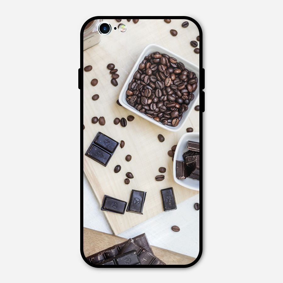 Coffee Beans and Chocolate Metal Back Case for iPhone 6 6s