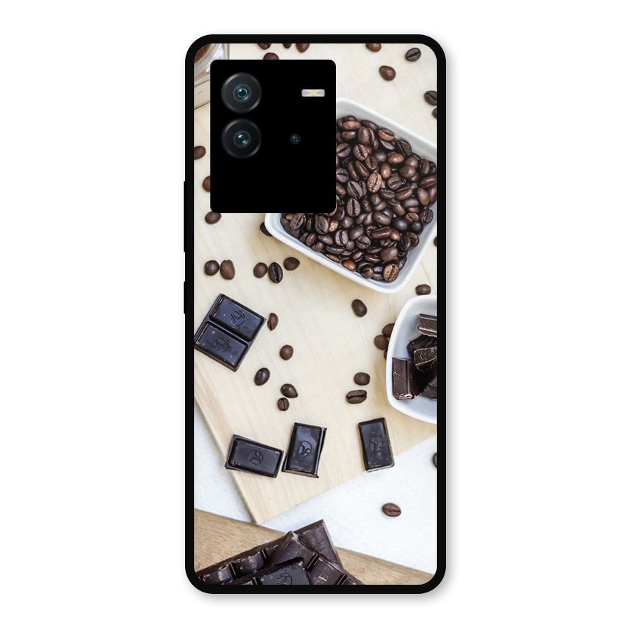 Coffee Beans and Chocolate Metal Back Case for iQOO Neo 6 5G