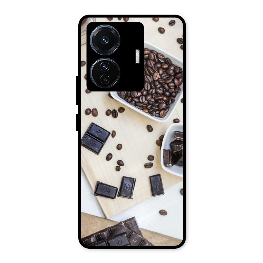 Coffee Beans and Chocolate Metal Back Case for iQOO Z6