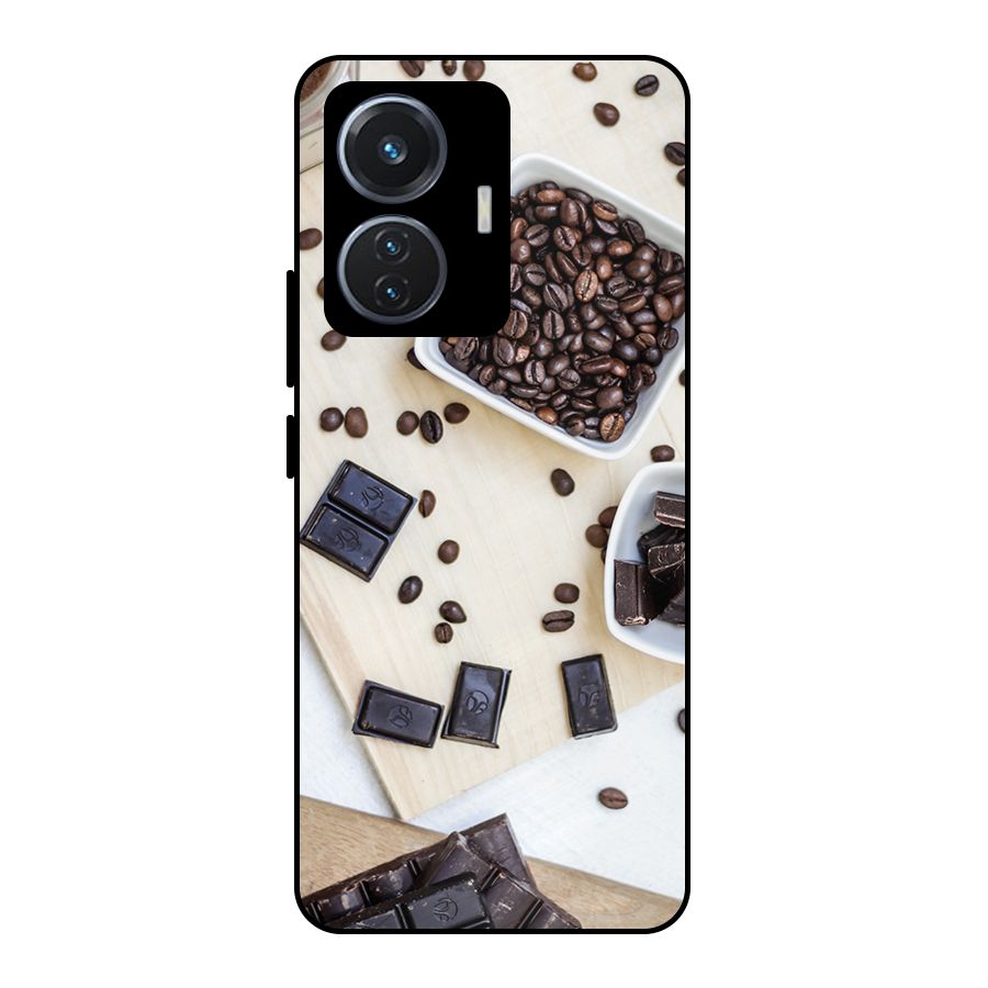 Coffee Beans and Chocolate Metal Back Case for iQOO Z6 44W