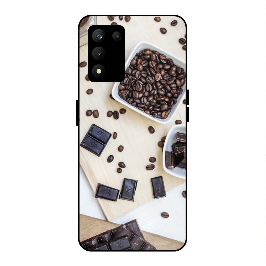 Coffee Beans and Chocolate Metal Back Case for realme 9 5G SE