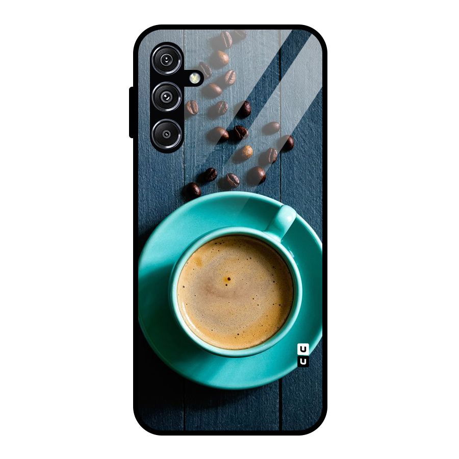 Coffee Beans and Cup Glass Back Case for Galaxy M34 5G