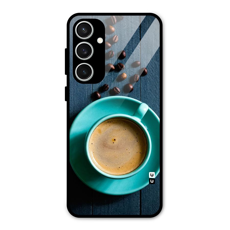 Coffee Beans and Cup Glass Back Case for Galaxy S23 FE