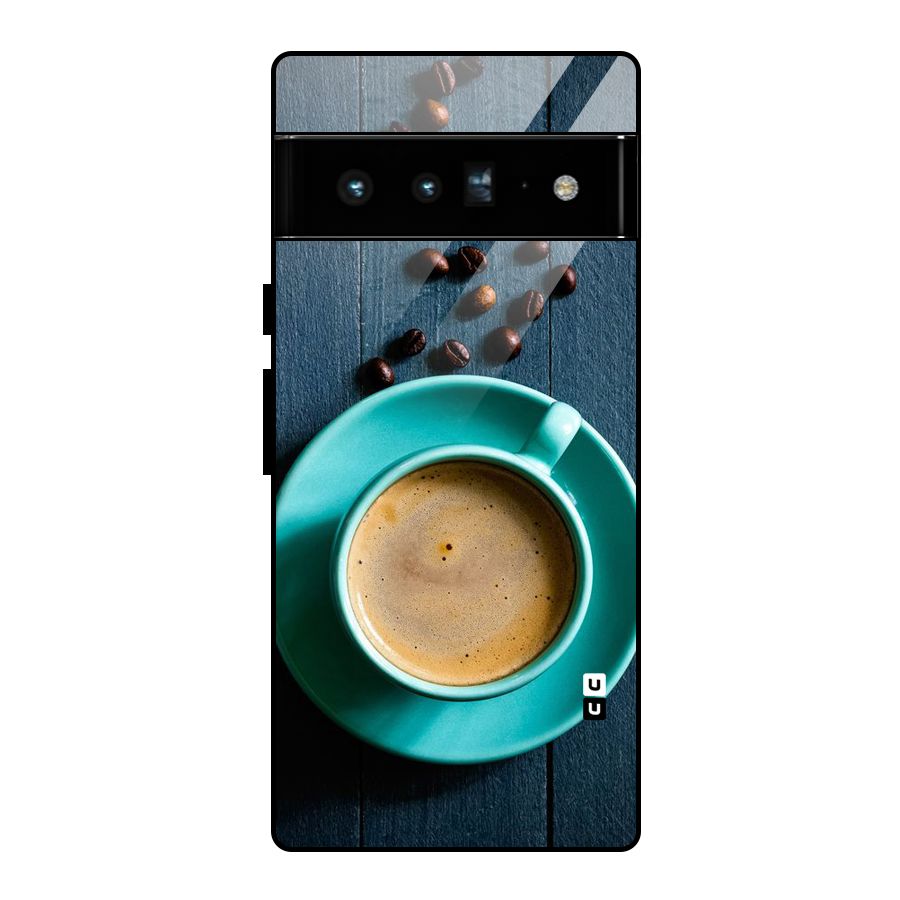 Coffee Beans and Cup Glass Back Case for Google Pixel 6 Pro