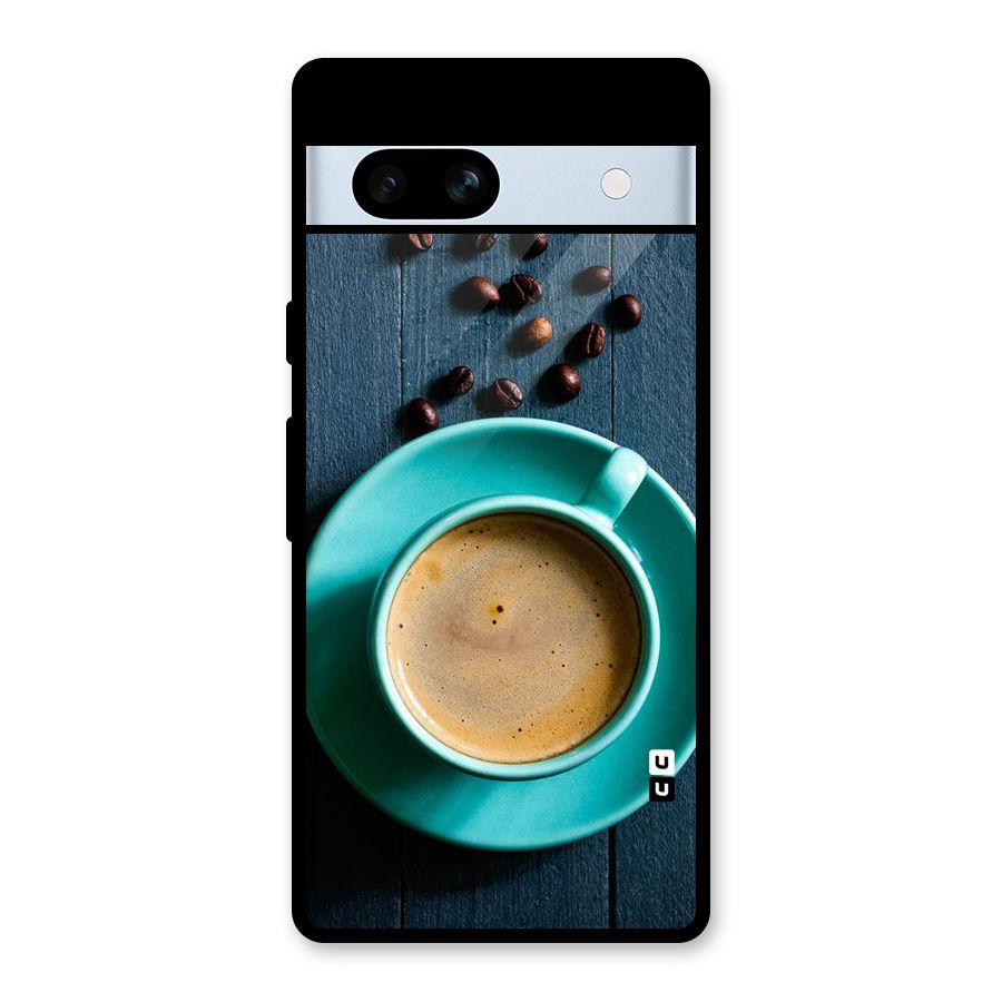 Coffee Beans and Cup Glass Back Case for Google Pixel 7a