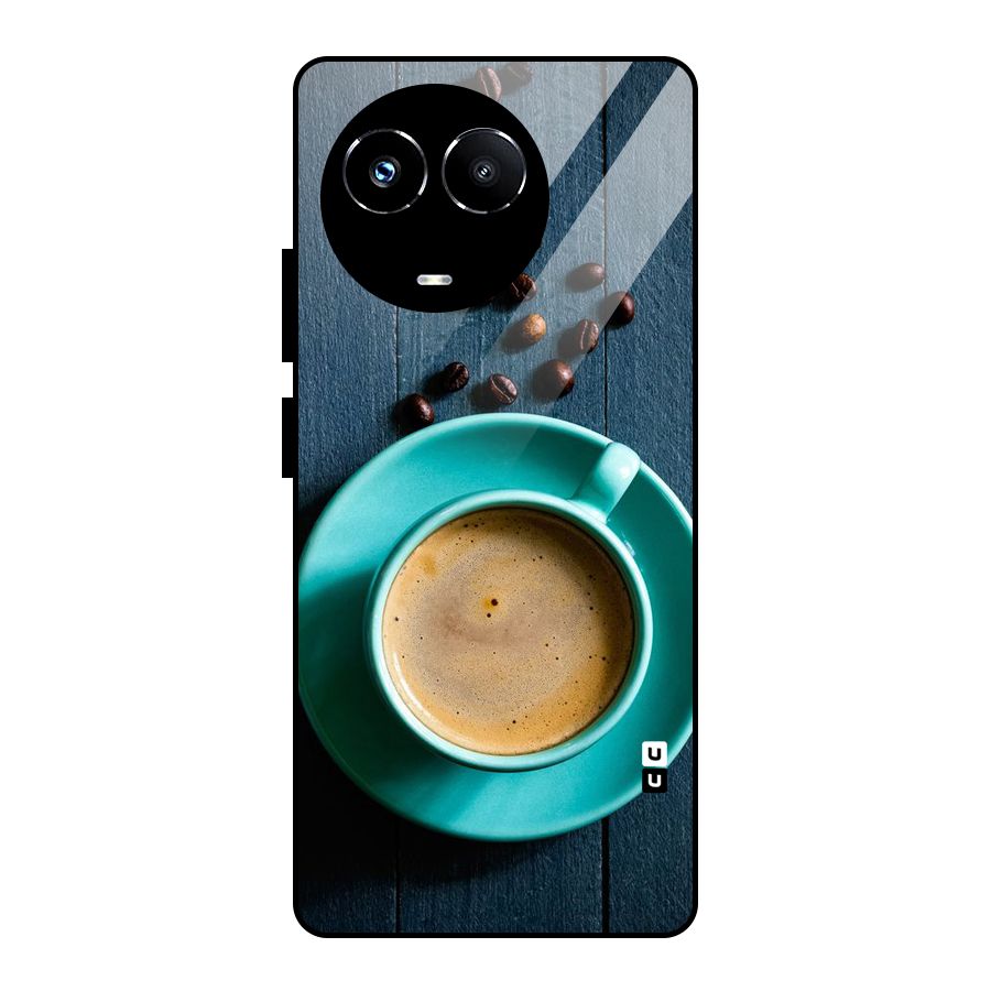 Coffee Beans and Cup Glass Back Case for Realme 11X