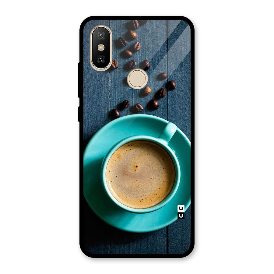 Coffee Beans and Cup Glass Back Case for Redmi A2