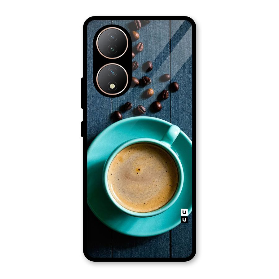 Coffee Beans and Cup Glass Back Case for Vivo Y100A