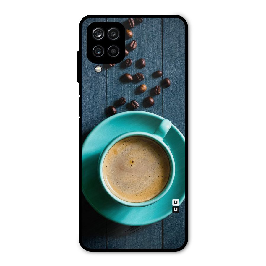 Coffee Beans and Cup Metal Back Case for Galaxy A12