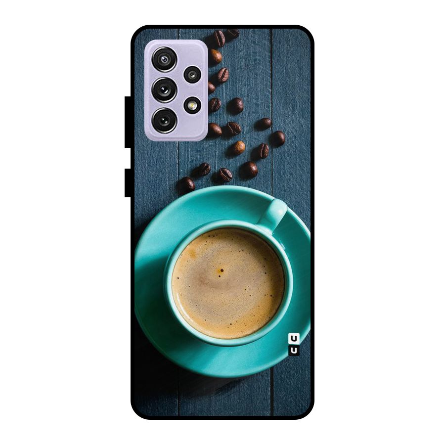 Coffee Beans and Cup Metal Back Case for Galaxy A72