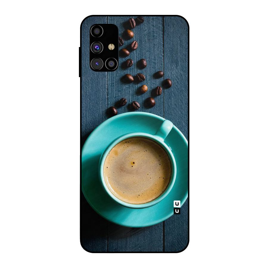Coffee Beans and Cup Metal Back Case for Galaxy M31s