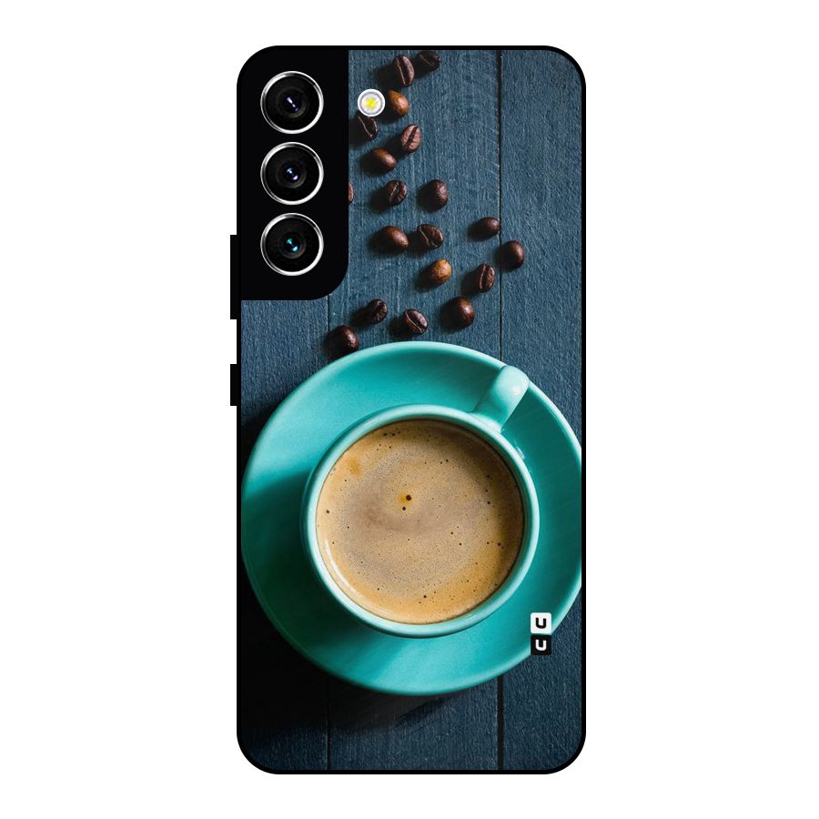 Coffee Beans and Cup Metal Back Case for Galaxy S22 5G