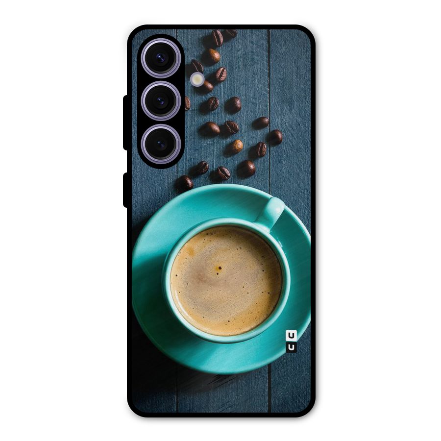 Coffee Beans and Cup Metal Back Case for Galaxy S24