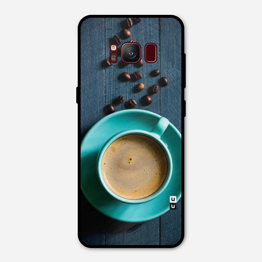 Coffee Beans and Cup Metal Back Case for Galaxy S8